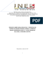 Proyecto Final PROPUESTA SOBRE CHARLAS EDUCATIVAS Y PREVENTIVAS EN MATERIA DE CONSUMO DE DROGAS