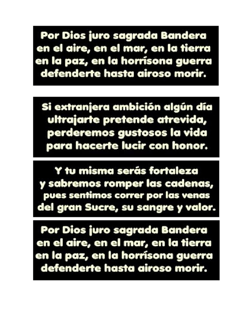 Himno A La Bandera PDF