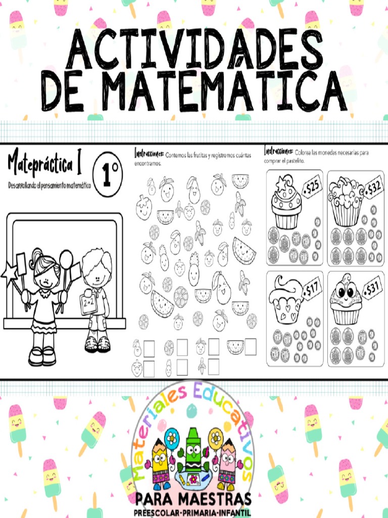 Actividades Matemática para Primer Grado Por Materiales Educativos para ...