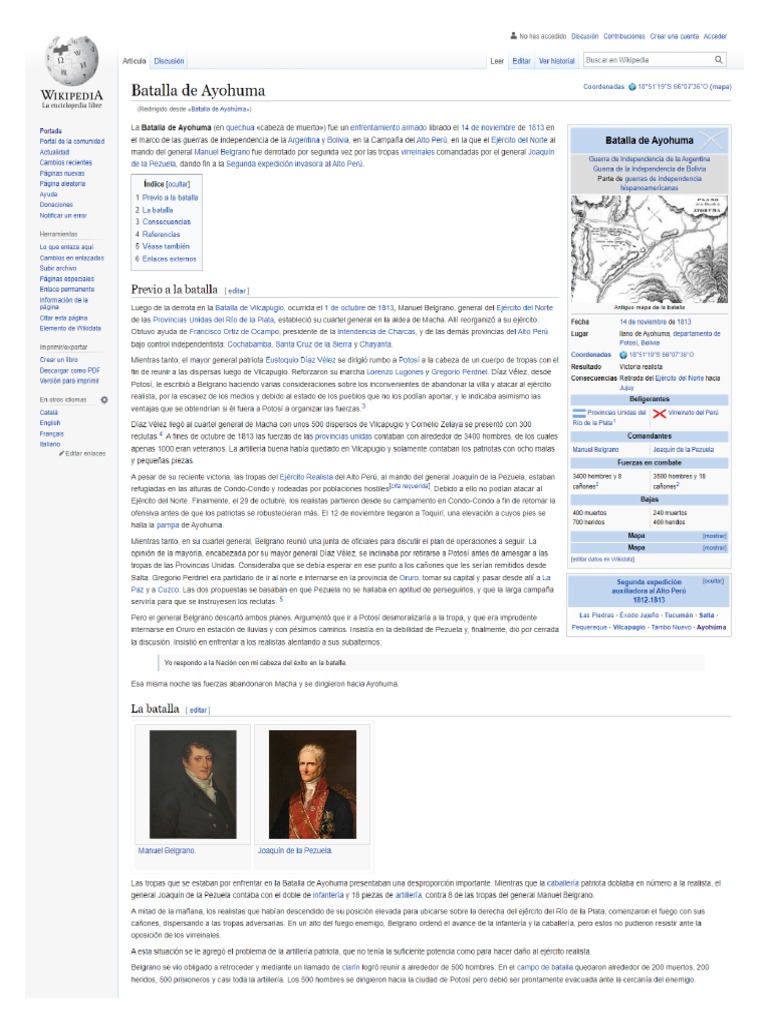 Batalla de Ayohuma PDF