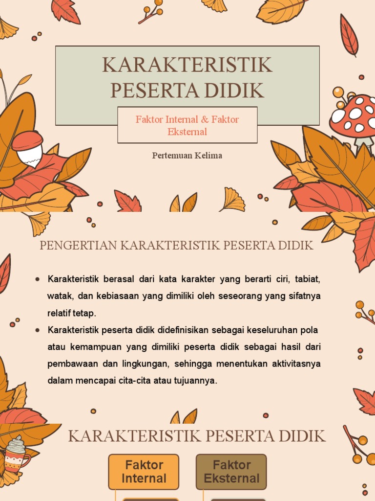 Karakteristik Peserta Didik | PDF