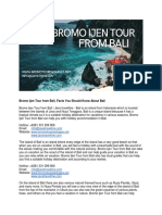 Bromo Ijen Tour From Bali, Facts You Should Know About Bali