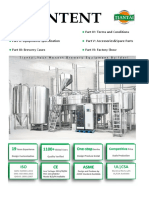 Brewery Equipment Parts Specification Sheet