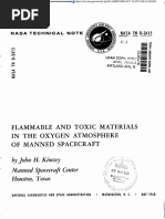 Flammable A N D Toxic Materials in The Oxygen Atmosphere of Manned Spacecraft