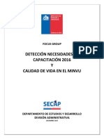 Informe Focus Group Capacitación y Calidad de Vida 2015