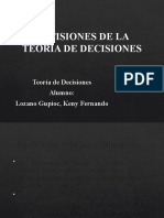 Decisiones de La Teoria de Decisiones