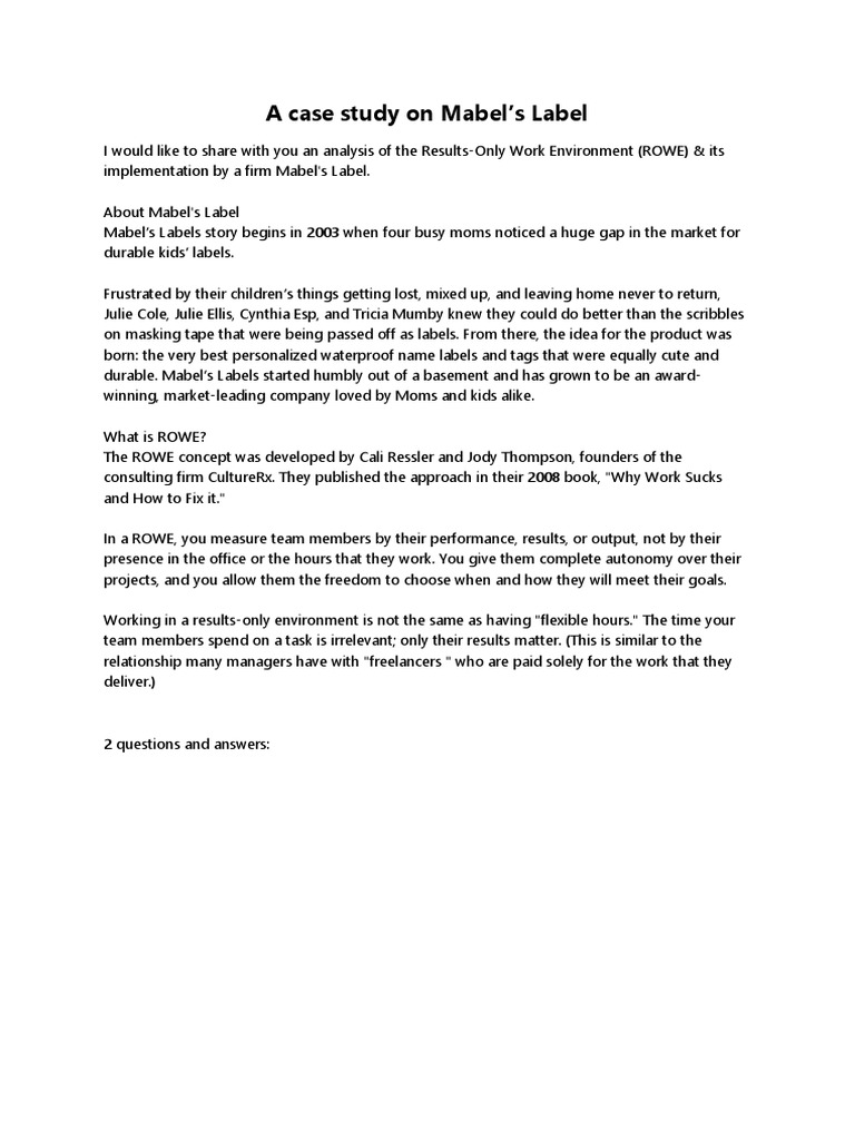 Mabel'Label | PDF