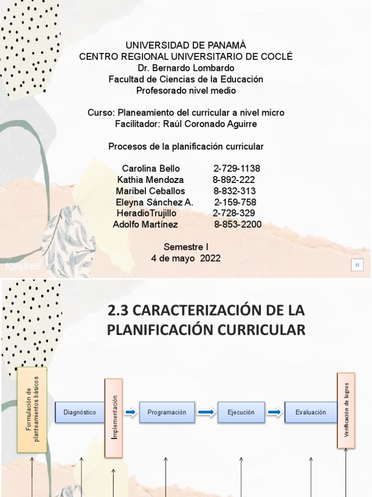 Procesos de La Planificación Curricular 2.3.3......... | PDF | Plan de ...