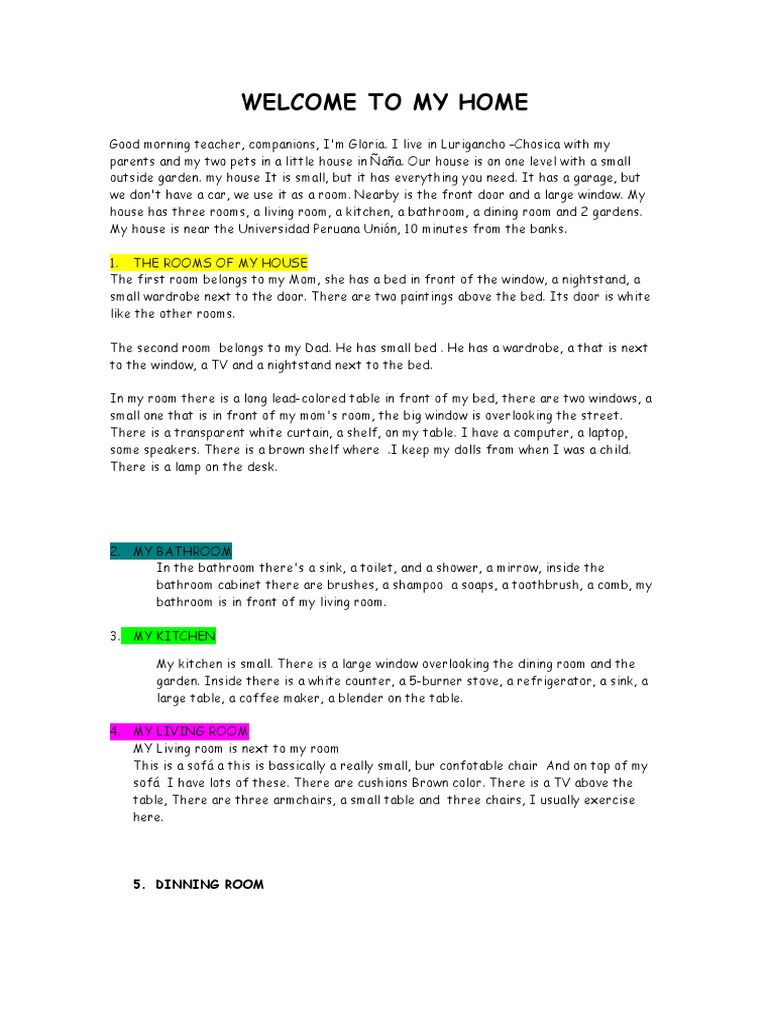 Welcome To My Home | PDF | Dining Room | Architectural Design