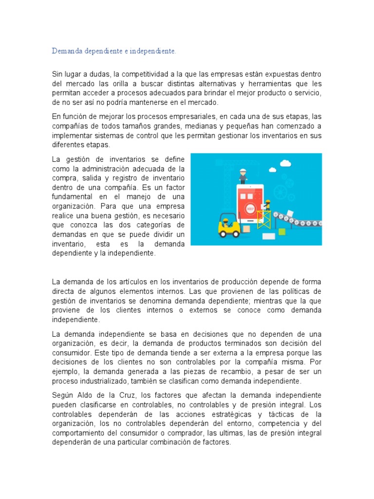 Demanda Dependiente e Independiente | PDF | Demanda | Business