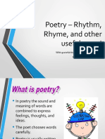 Poetry - Rhythm, Rhyme, and Other Useful Areas!