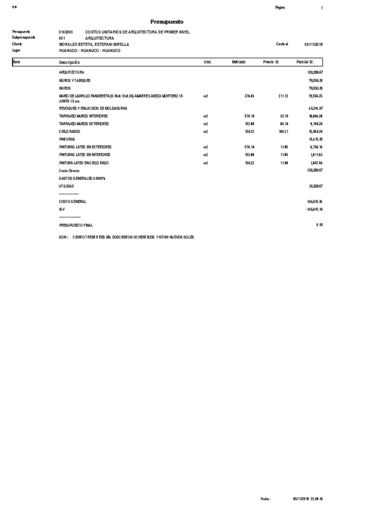 Pre Supuesto Client e | PDF