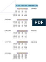 Fixture Oficial 2011