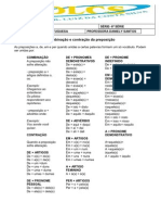 Combinação e contração preposições