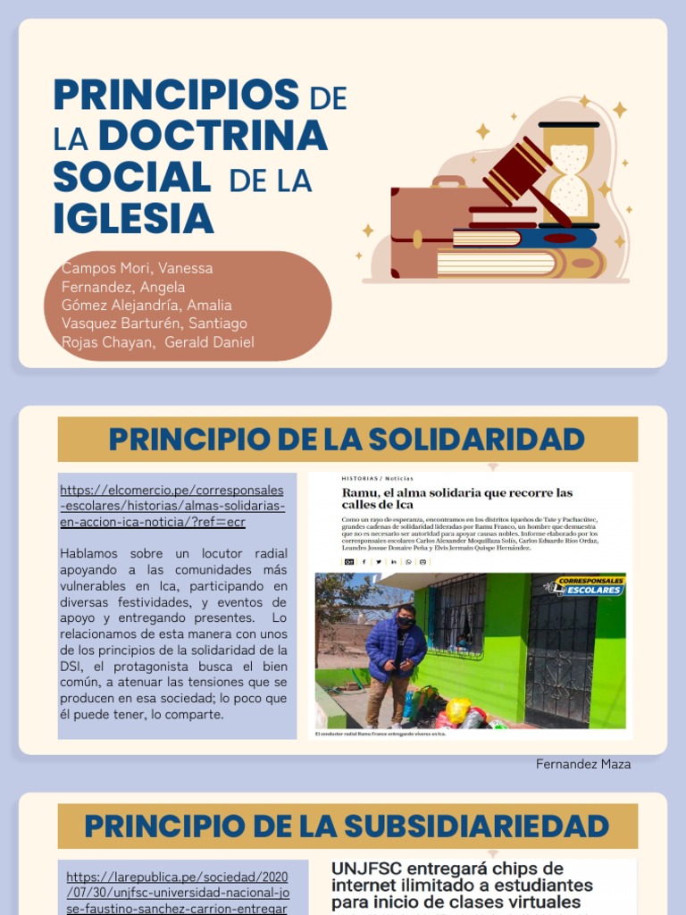 Principios de La Doctrina Social de La Iglesia | PDF | Bien común | Perú