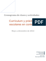 Cronograma Espe Currículum y Prácticas Escolares 2021 - 2022