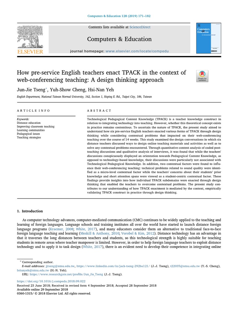 How Preservice English Teachers Enact TPACK in The Context of ...