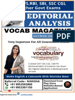 LAST 3 MONTH VOCABULARY MAGAZINE BY NIMISHA MA'AM July To September