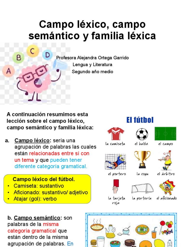 Campo Léxico, Campo Semántico y Familia Léxica PDF