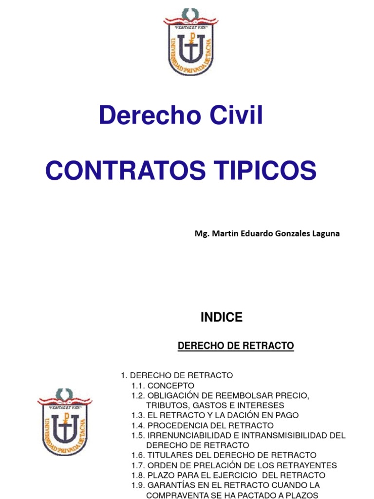 07PPTD. Civil V B Derecho de Retracto Abg. Martin Eduardo