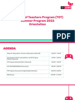 TOT Program 2022 Orientation