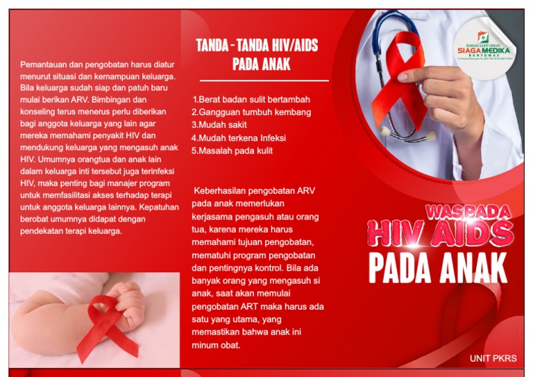 I10.Leaflet Perawatan HIV AIDS Pada Anak Corel | PDF