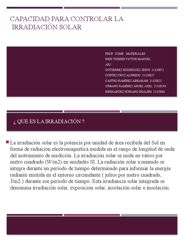 Irradiación Solar PDF Dom Infrarrojo