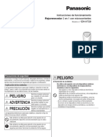 Panasonic EH-XT20 Microcorrienntes - Manual de Instrucciones