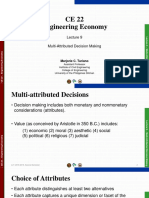 CE 22 Lecture 9 Multi-Attributed Decision Making