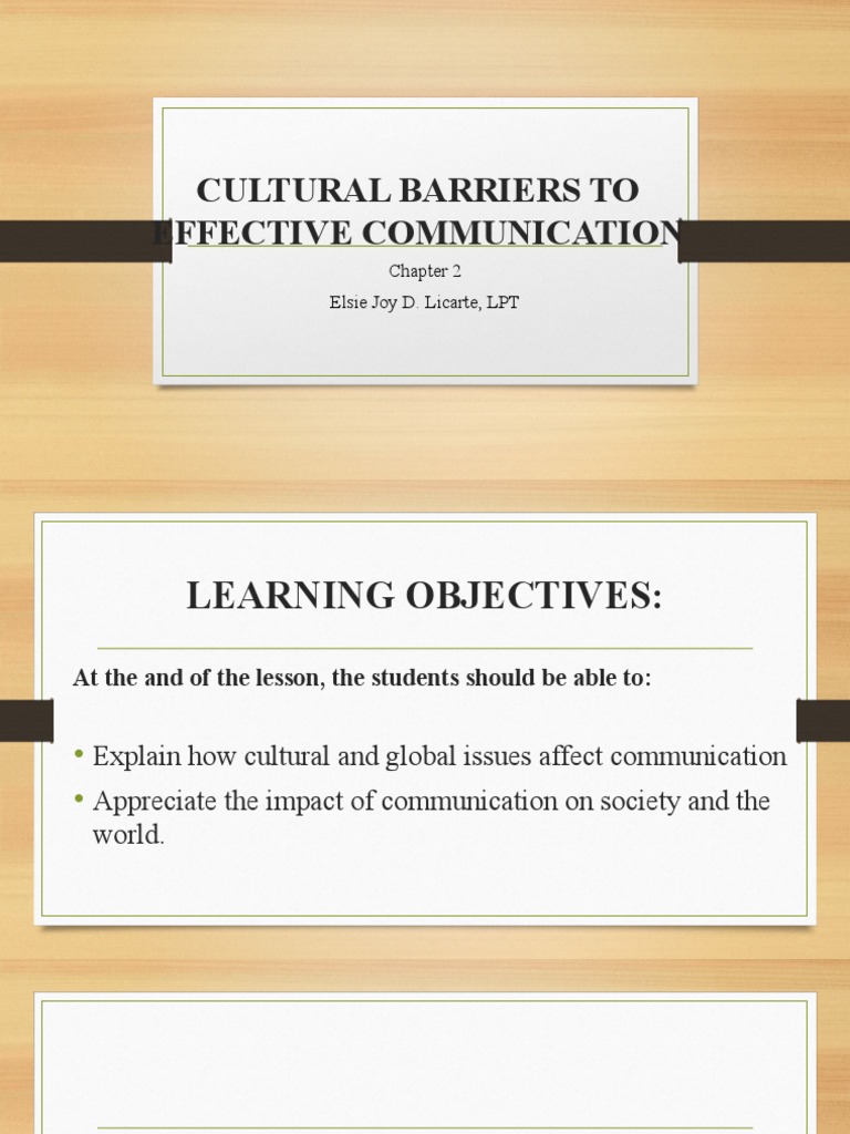 BARRIERS TO EFFECTIVE COMMUNICATION CAN INCLUDE CULTURE visual data 3