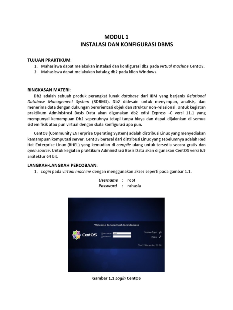 Modul 1 Instalasi Dan Konfigurasi Dbms Pdf