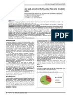 Association of Depression and Anxiety with Shoulder Pain and Disability Index in Adhesive Capsulitis