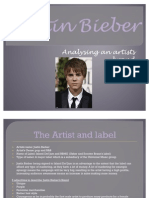 Justin Bieber, Analysing An Artists Brand