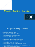 Marginal Costing- Exercises (2)