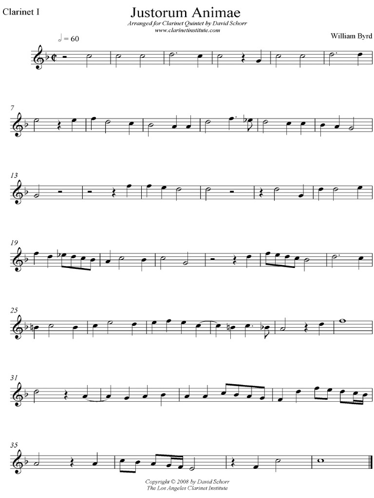 Institute) Byrd Justorum Animae PDF