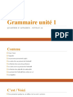 Grammaire Unité 1