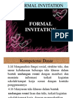 Formal Invitation, Xi Genap PJJ