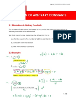 MODULE 2 - Elimination of Arbitrary Constants