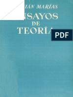 Marias (1954) Los géneros literarios en filosofía EN Ensayos de teoria