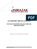 Academic Regulations Summary