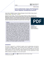 Language Assessment in Awake Brain Surgery: The Portuguese Adaptation of The Dutch Linguistic Intraoperative Protocol (Dulip)