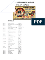 VLV 14 - Entertainment Schedule April 21 - 24 2011: Thursday