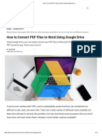 How to Convert PDF Files to Word Using Google Drive