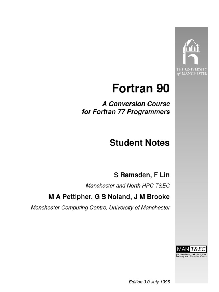 Fortran 90 - A Conversion Course | PDF