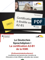 DSD I A2-B1 Présentation de La Certification JMD 2017