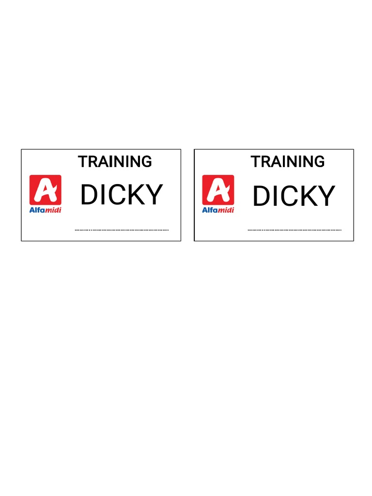 Name Tag Training | PDF | Business