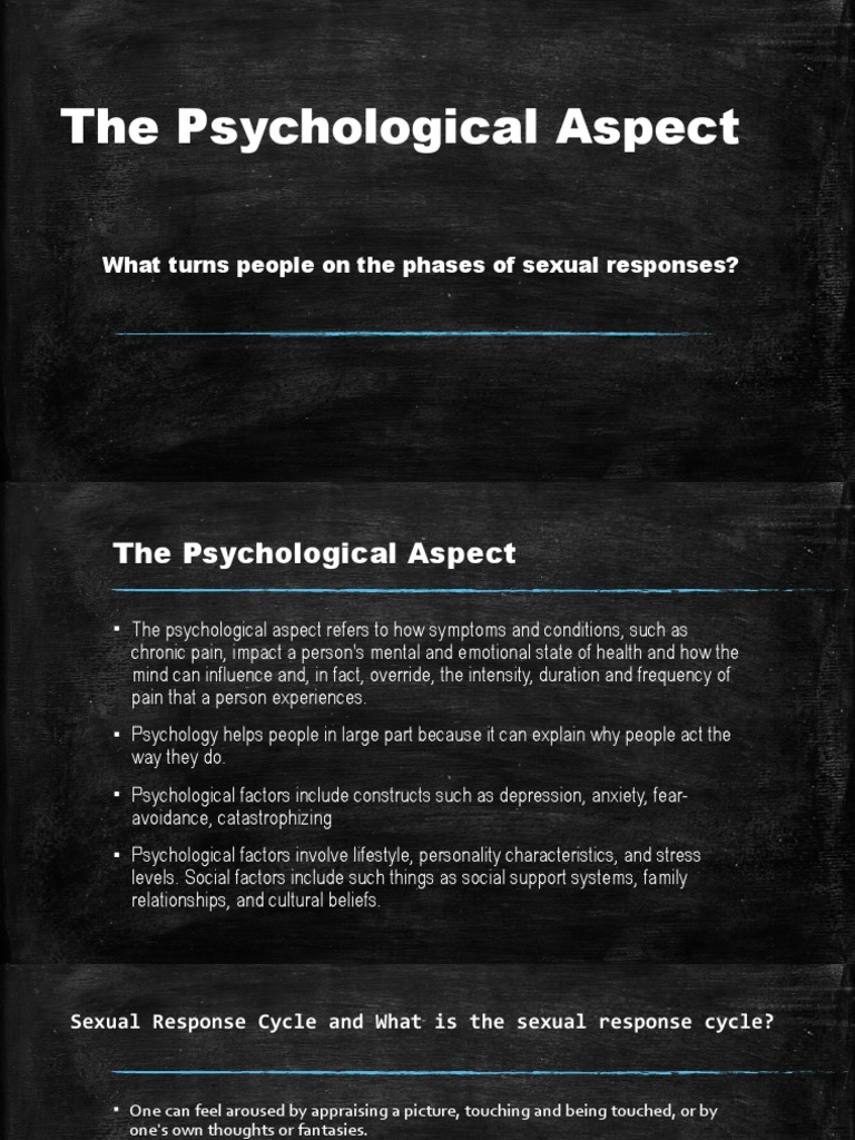 Psychological Aspects of Sexual Response | PDF | Sexual Arousal | Orgasm