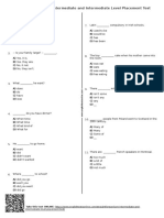 694 Straightforward Pre Intermediate and Intermediate Level Placement Test