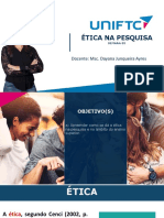 Slide Aula Semana 3 - Etica Na Pesquisa PDF