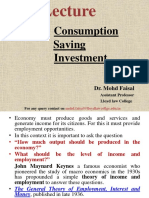 Consumption Saving and Investment